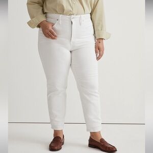 Madewell Plus Stovepipe Jeans NE624 Pure White 18W
